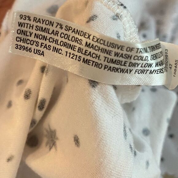 Soma Sz XL Cool Nights Black White Star Pattern V-Neck Nightgown Loungewear - Picture 7 of 9